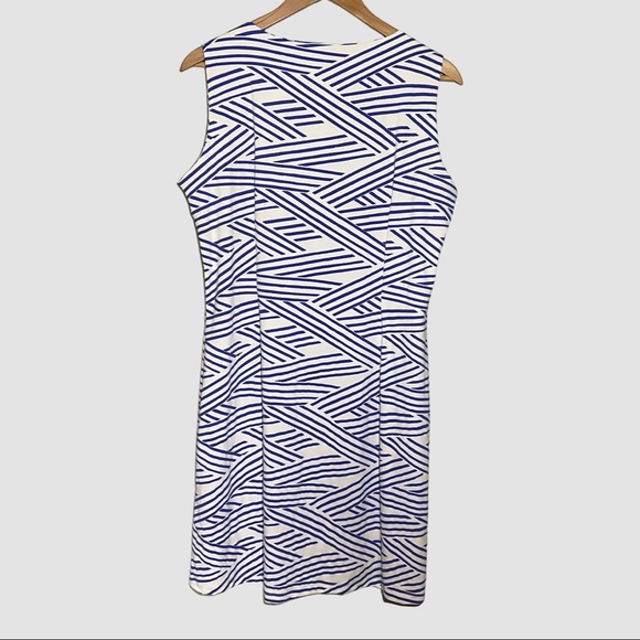 Mahi Gold White/Blue Stretch Shift Dress XL ($125) - Picture 2 of 3